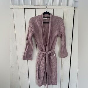 Happy Place Brand Bath Robe Waffle Mauve Color Size Small Pink Rose